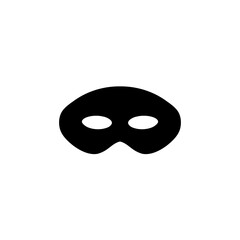 Black carnival mask icon. Vector illustration 