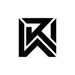 Logo design letter W R.ai