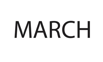 MARCH text vector art