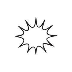 vector illustration of elements with explosion symbols	
