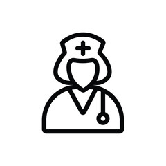 Healthcare Professional Icon Nurse Vector Illustration  Medical, Nursing, Hospital, Clinic, Doctor