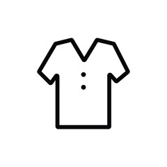Simple Line Art Illustration of a ShortSleeve Polo Shirt  Minimalist Clothing Icon Design