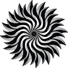 Beautiful black and white mandala