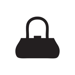 Simple Black Handbag Silhouette Icon Minimalist Fashion Accessory Vector Graphic