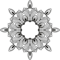 Beautiful black and white mandala
