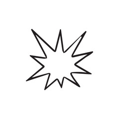 vector illustration of elements with explosion symbols	
