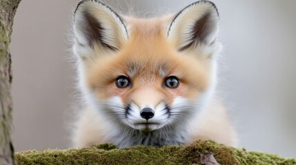 Cute red fox kit