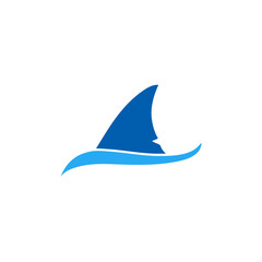 Shark fin logo design. Vector illustration 