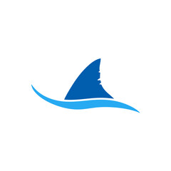 Obraz premium Shark fin logo design. Vector illustration 