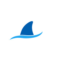 Shark fin logo design. Vector illustration 