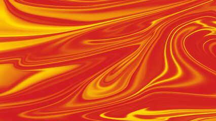 Abstract Fluid Art with Warm Orange and Red Tones