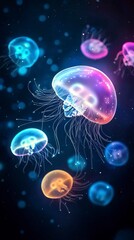 Luminous Jellyfish in the Deep Ocean