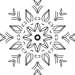 Beautiful black and white mandala