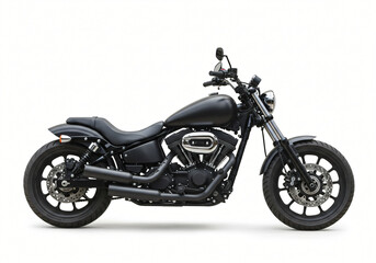 Black Cruiser Motorcycle, Classic Bike, Powerful Engine, Rider Motorcycle, Chrome Motorcycle, Motorbike Image