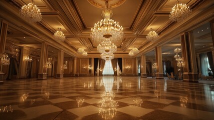 Fototapeta premium Opulent Ballroom: A Grand Palace Interior