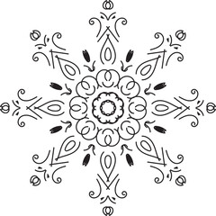 Unique mandala design. Vector illustration. Beautiful mandala on white background.