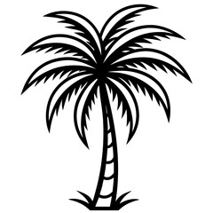 Obraz premium palm tree silhouette