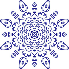 Unique mandala design. Vector illustration. Beautiful mandala on white background.