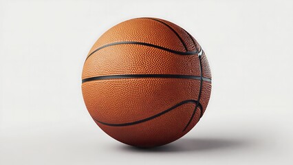 Obraz premium Basketball ball on white background