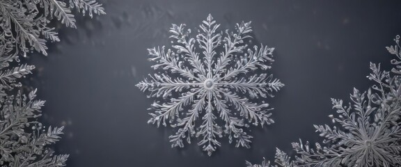 Ornate vector snowflake border surrounds a blank elegant Christmas card , season, christmas