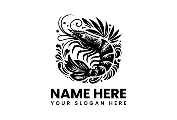 Shrimp Illustration: A detailed illustration of a shrimp in a unique artistic design.