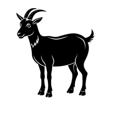 Silhouette Illustration Of Goat