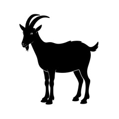 Silhouette Illustration Of Goat