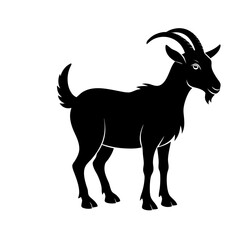 Silhouette Illustration Of Goat