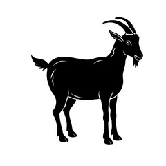 Silhouette Illustration Of Goat