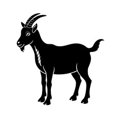 Silhouette Illustration Of Goat