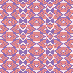 Seamless Ethnic Pattern Texture. Navajo Geometric Print, Rustic Decorative Ornament. Abstract Geometric Pattern. Native American Pattern Ornament for the Design of Clothing