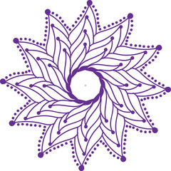 Unique mandala design. Vector illustration. Beautiful mandala on white background.