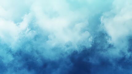 Obraz premium A cloudy blue gradient background with a soft, misty appearance, resembling a morning sky