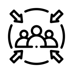 target audience line icon