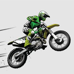 unique and cool motorcross vector