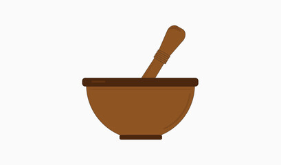 Mortar and pestle icon vector illustration design