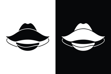 Straw Hat Icon Vector. Simple Beach Hat Silhouette Illustration