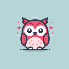 Fototapeta premium cute owl vector image
