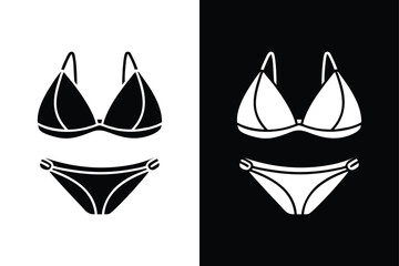 Swimsuit Vector Icon. Bikini Silhouette for Websites and Print