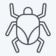 Obraz premium Icon Mite. related to Insects symbol. line style. design editable 1