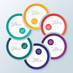 Infographic circle shape elements for presentation