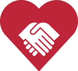 Handshake sympathy, love and friendship concept. Hands together vector