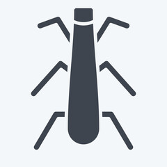 Icon Stonefly. related to Insects symbol. glyph style. design editable