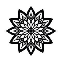 fine line floral mandala