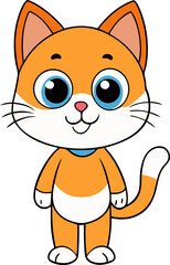 cat carton with white background 