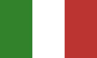 Italy flag icon isolate on white background.