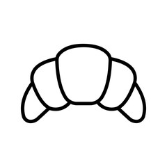 croissant icon color editable on white background