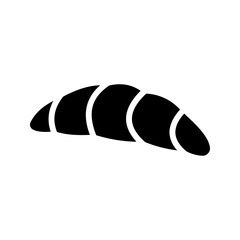croissant icon color editable on white background