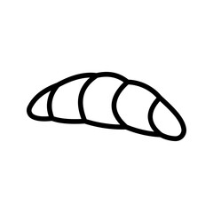 croissant icon color editable on white background