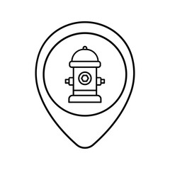 fire hydrant icon color editable on white background